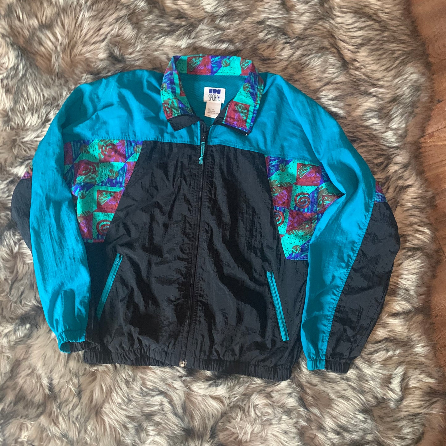 90s Vintage IN Sports Windbreaker Jacket