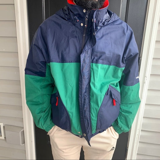 Vintage Tommy Hilfiger color block jacket coat