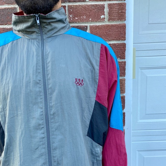 USA Olympic JCPenny windbreaker track jacket